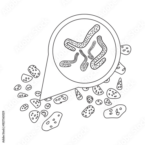 marburg virus in bat droppings line icon