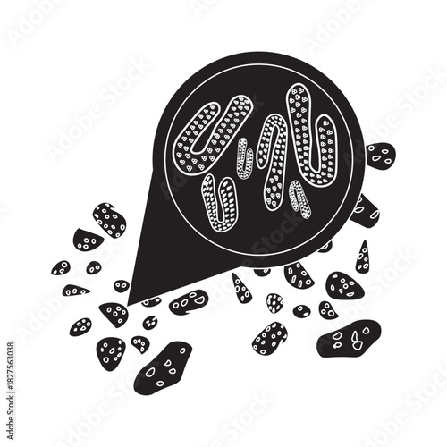 marburg virus in bat droppings glyph icon