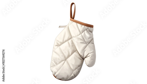 Heat-resistant gloves kitchen utensils on white background