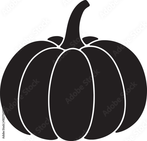 Festive orange pumpkin vector graphic for Thanksgiving autumn season and Halloween celebration