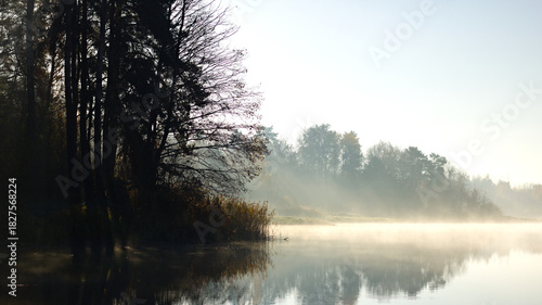 morning mist over the river
