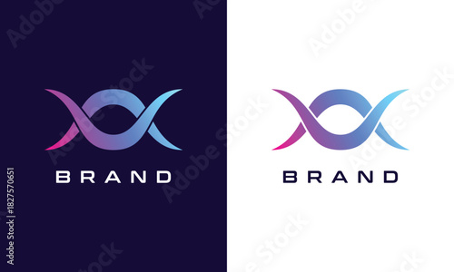 A flowing infinity-inspired emblem with smooth gradient curves resembling a stylized fish or loop. Modern, dynamic, and suitable for digital, creative, or lifestyle branding.