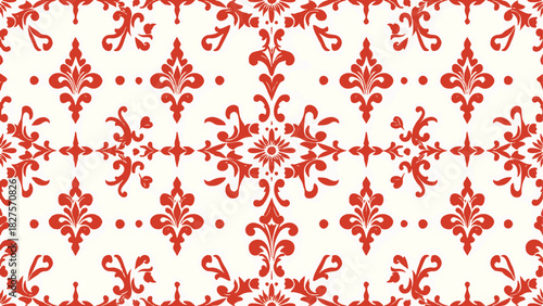 Line geometric seamless pattern. raster copy illustration. Ethnic floral ornament. For interior design, printing, textile industry, invitation card.