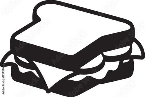 Freshly baked brown bread vector illustration with golden crust and soft texture for bakery advertisements