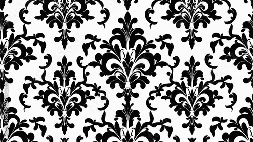 Hand drawn abstract leaf and flower organic seamless pattern. black floral leaves geometric pattern on white background. flower pattern. floral pattern.