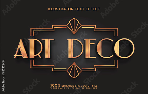 old frame art deco style editable text	
