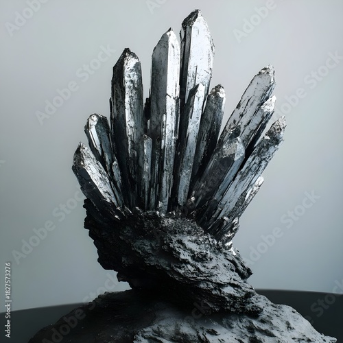 Exploring unique natural crystals in close-up indoor photography artistic display