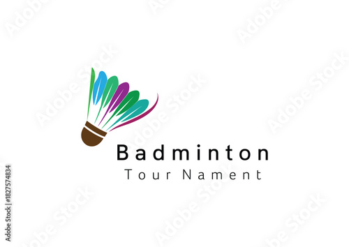 Get ready for the energetic badminton tournament with a vibrant logo that evokes speed and skill  perfect for sports branding and event promotion
