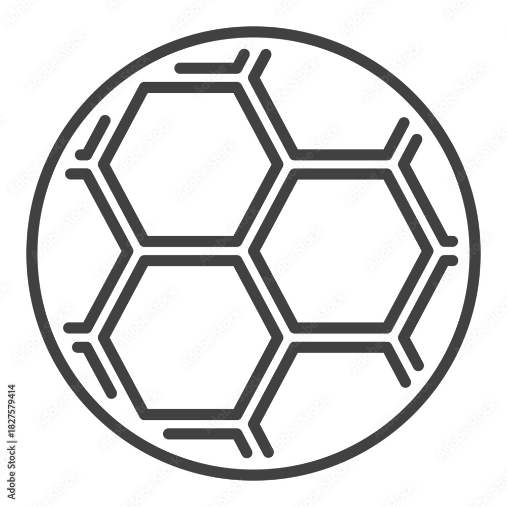 Fototapeta premium Chemistry Round vector thin line icon or symbol