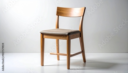 Wallpaper Mural Wooden chair with cushion, classic comfort in polished minimal design… Torontodigital.ca