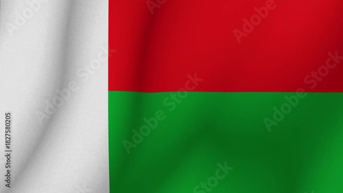 Wallpaper Mural The flag the Republic of Madagascar. The evolving national flag the Madagascar in 3d format. 1080p HD animation for presentation Torontodigital.ca