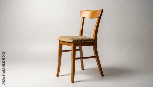Wallpaper Mural Wooden chair with cushion, classic comfort in polished minimal design… Torontodigital.ca