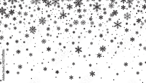 Snow flakes vector background. 
