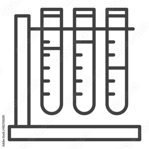 Test Tubes vector Science icon or sign in thin line style