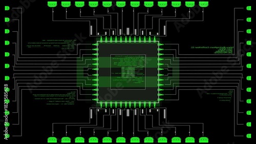 AI chip simulation animation, AI GPU inner workings