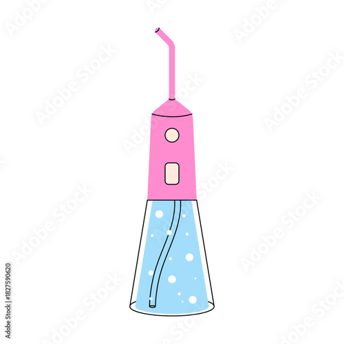 Water flosser for deep teeth cleaning, gum care, fresh breath and modern oral hygiene