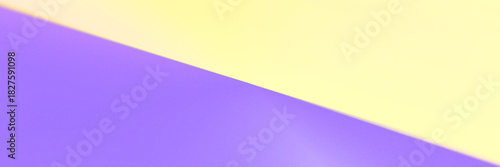 Diagonal split yellow and purple gradation bg with noise texture for minimalist design. Abstract pastel contrast paper with grain pattern. Vector illustration with gradient mesh and overlay effect