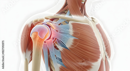 Analyzing Human Shoulder Joint Anatomy with Muscles