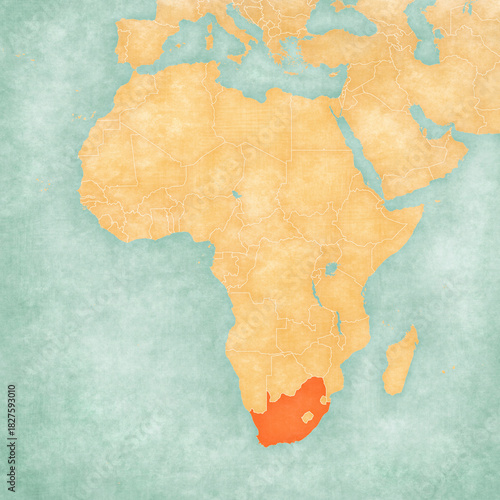Map of Africa - South Africa