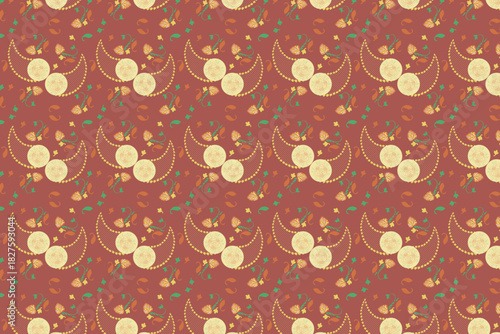 Oversized paisleys blended with soft vines and floral outlines in an earthy, expressive flow ideal for luxury textiles, wallpaper, packaging, cultural projects.