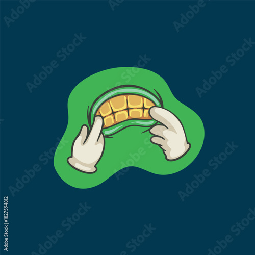 gold teeth design for rapp merch or clothing gift sticker