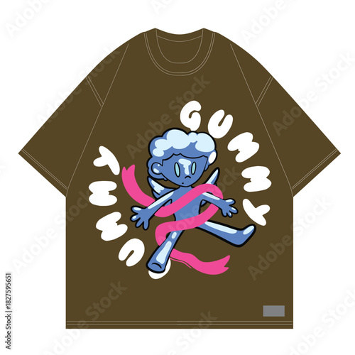 gummy candy baloon shaped like an angel design for clothing brand