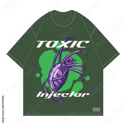 Toxic injector spider premium design for clothing brand