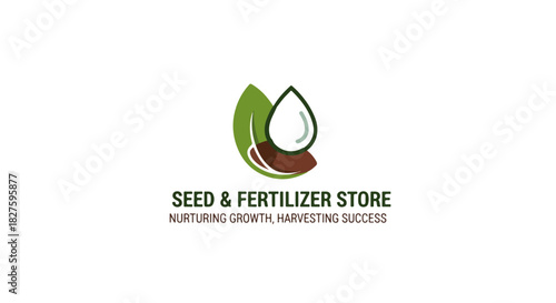 Seed and Fertilizer Logo Design – Organic Agriculture, Farming, and Plant Growth Brand Identity