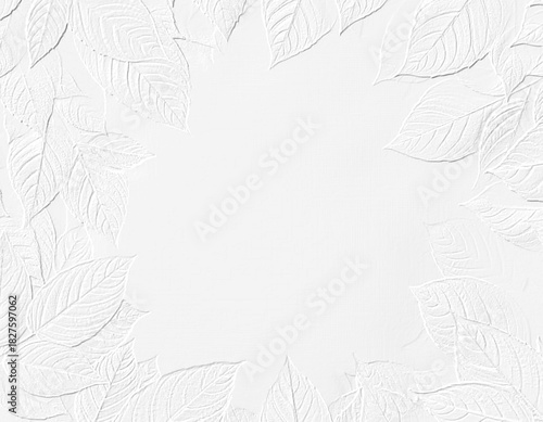 embossed image of leaves