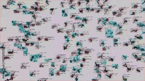 Computer vision analysis. Real-time tracking of objects in the crowd.