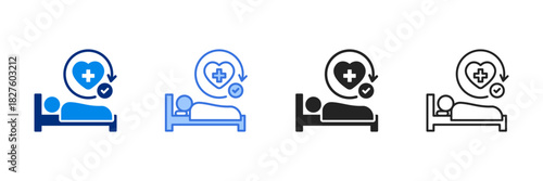Recovery Icon Set Multiple Style Vector Illustration 