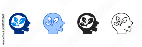 Mental Hygiene Icon Set Multiple Style Vector Illustration 