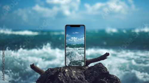 Digital ocean concept
Artistic surrealism combining water and technology