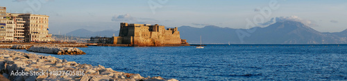 Фотография Panoramic View of Naples Gulf with Castel dell'Ovo Captured from Via Caracciolo
