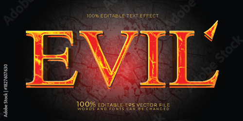evil editable text effect	
