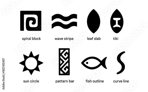 Bold geometric icons: minimalist shapes collection for modern designs