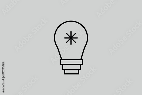 flashbulb illustration in line style design. Vector illustration.	