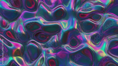 Abstract colorful fluid design with vibrant swirls and patterns.