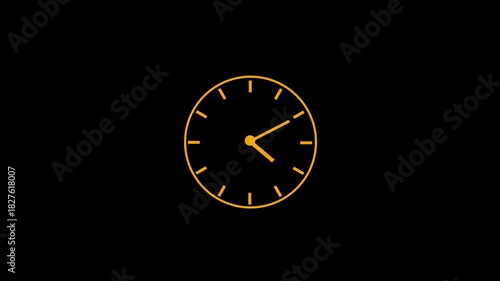 Wallpaper Mural Time lapse of spinning clock animation in 12 Hour. Seamless motion animated footage. White colored watch with hands move quickly. Time concept. Alpha channel Torontodigital.ca