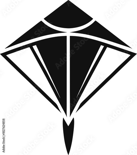 kite silhouette black icon