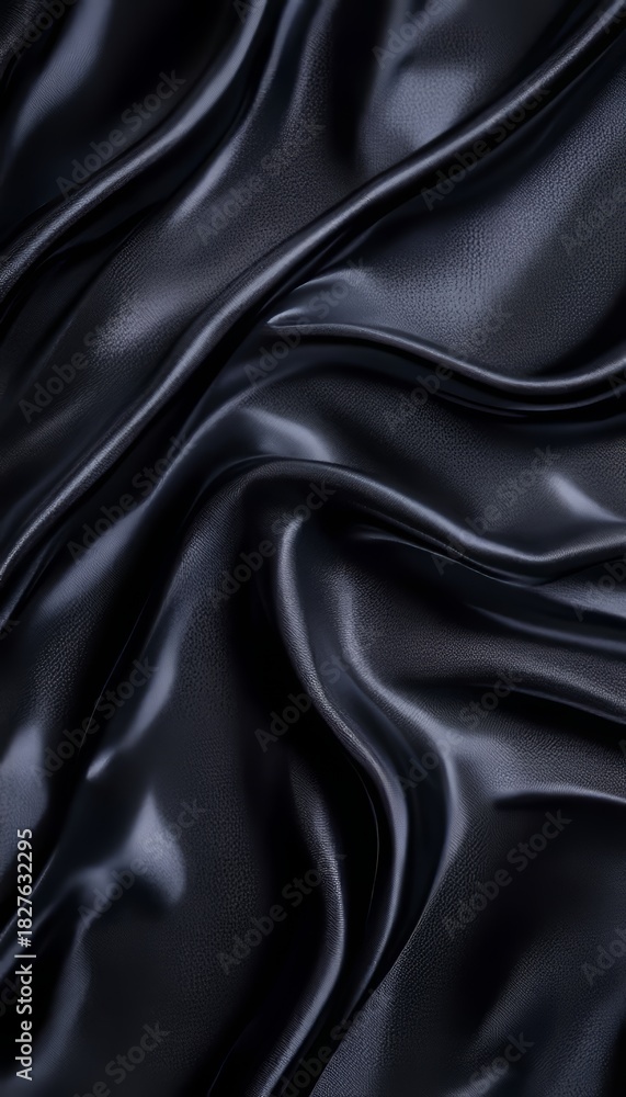 Fototapeta premium Elegant Deep Onyx Drapery with Rich Texture, Perfect for Luxurious Backdrops and Abstract Designs