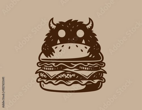 Monster Burger Logo