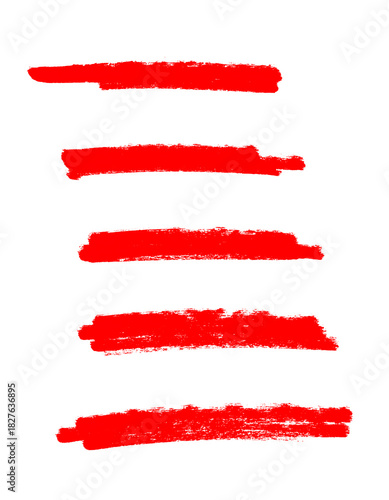 Wallpaper Mural Zeichnung von 5 Kreidestreifen in rot Torontodigital.ca