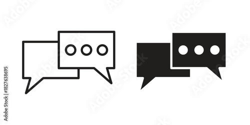 Communication icons vector collection for web designs. flat icons