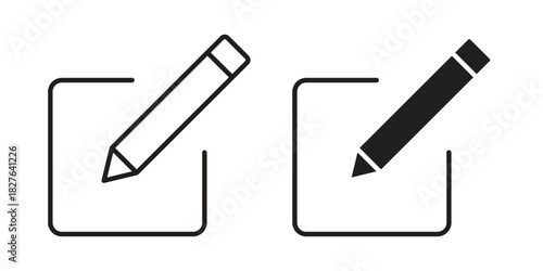 Edit button icons vector collection for web designs. flat icons