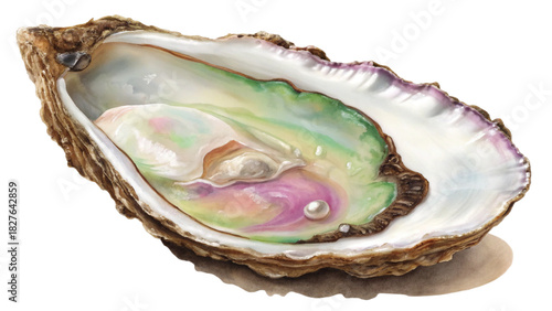 Iridescent Oyster Shell PNG – Mother of Pearl Seashell Transparent Background Clipart