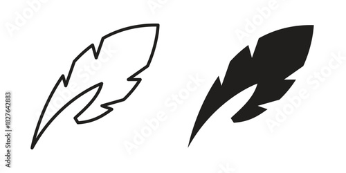 Feather icons vector collection for web designs. flat icons