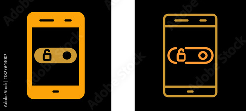 Unlock slide Vector Icon