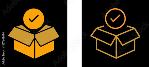 Package Receiving Vector Icon