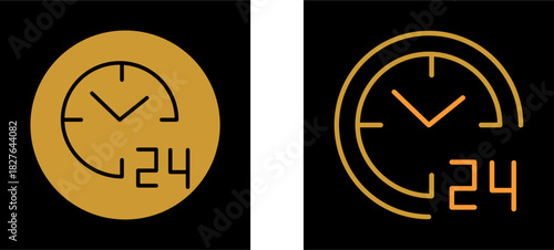 24 hours Vector Icon